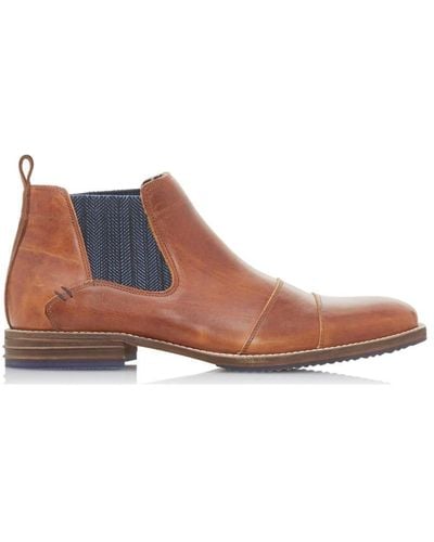 Dune 'comiston' Leather Chelsea Boots - Brown