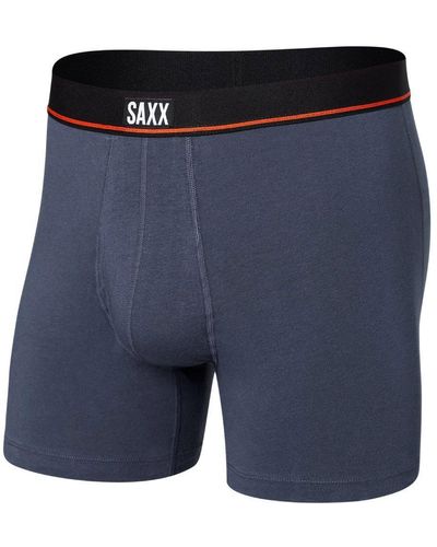 Saxx Underwear Co. Non-stop Stretch Cotton Boxer Brief - Blue