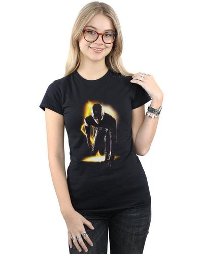 Dc Comics The Flash Ready To Go Cotton T-shirt - Black