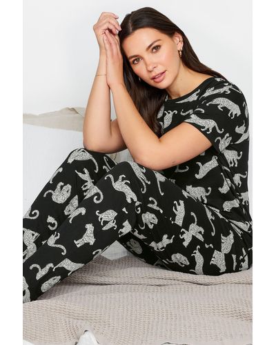 Long Tall Sally Tall Printed Pyjama Set - Black