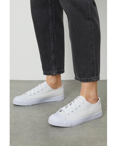 Dorothy Perkins Wide Fit Icon Canvas Trainers - Black