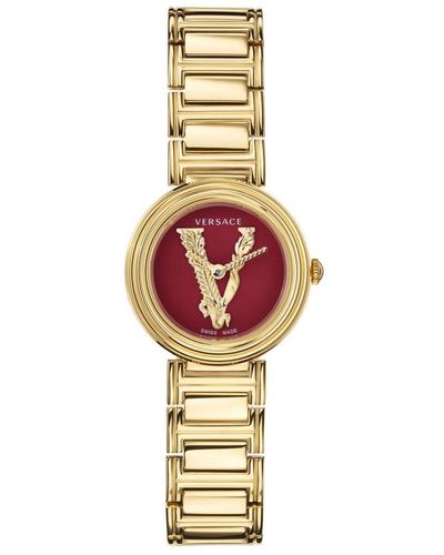 Versace Virtus Mini Duo Stainless Steel Luxury Analogue Watch - Vet300321 - Metallic