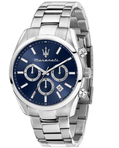 Maserati Attrazione Stainless Steel Sports Analogue Quartz Watch - R8853151005 - Blue