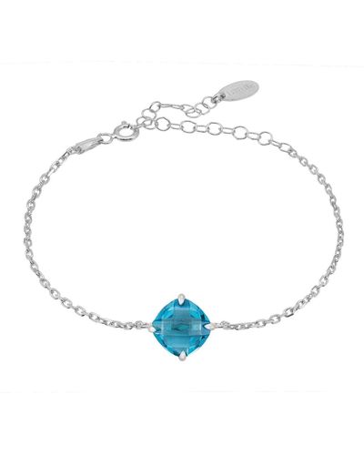 LÁTELITA London Empress Blue Topaz Gemstone Bracelet Silver