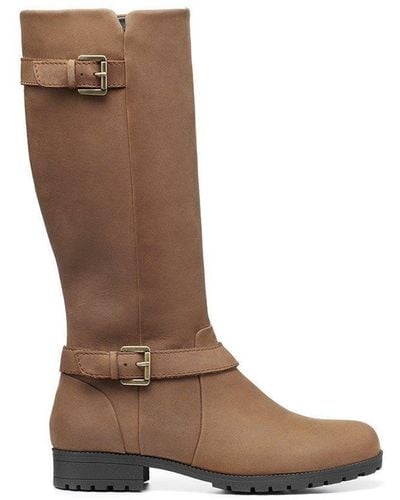 Hotter Wide Fit 'belgravia' Riding Boots - Brown