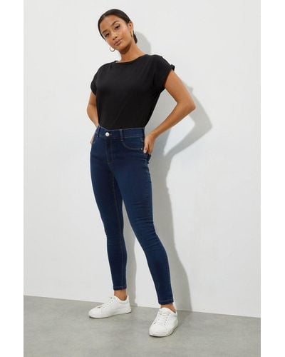 Dorothy Perkins Petite Relaxed Mom Jeans in Blue | Lyst UK