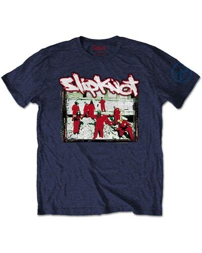 Slipknot 20th Anniversary Red Jump Suits T Shirt - Blue