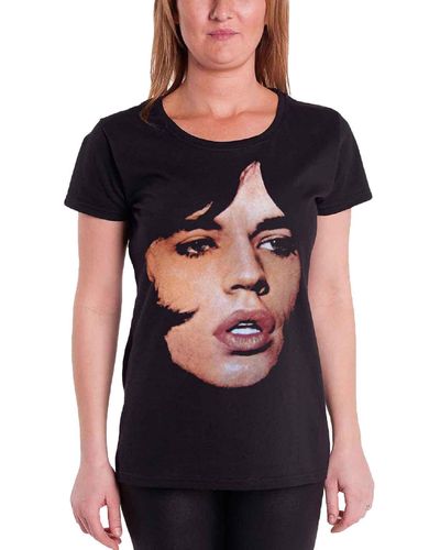The Rolling Stones Mick Jagger Portrait Skinny Fit T Shirt - Black