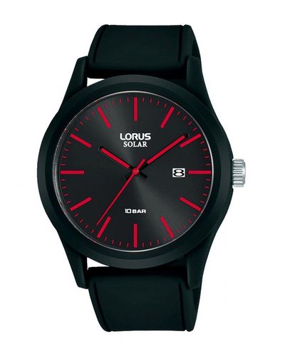 Lorus Sports Solar Plastic/resin Classic Analogue Solar Watch - Rx303ax9 - Black