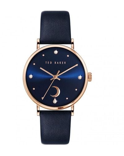Ted Baker Phylipa Moon Stainless Steel Fashion Analogue Watch - Bkpphf131uo - Blue