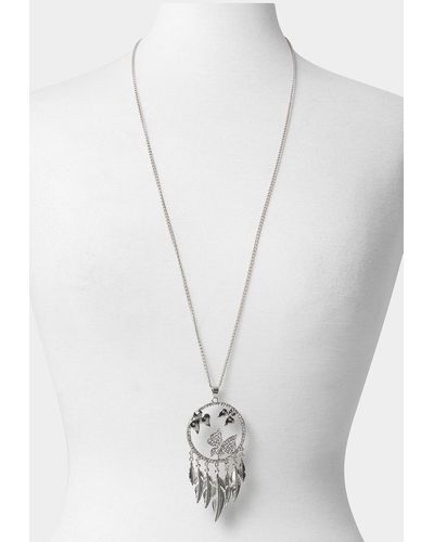 Joe Browns Evening Charms Feather Necklace - White