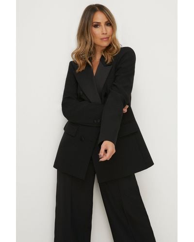 Oasis Rachel Stevens Premium Tuxedo Blazer - Black