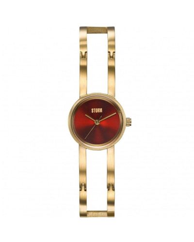 Storm Omie Gold Red Stainless Steel Fashion Quartz Watch - 47469/gd/r - White