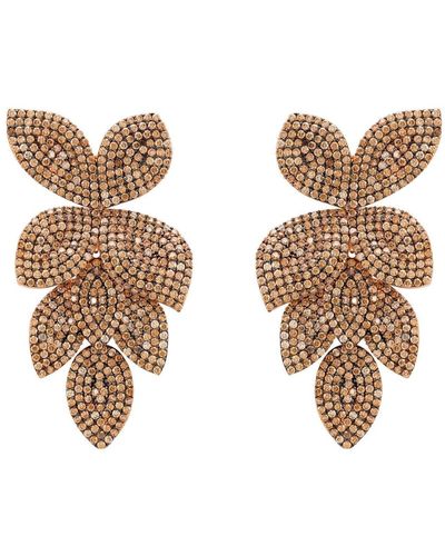 LÁTELITA London Petal Cascading Flower Earrings Rosegold Champagne - Natural
