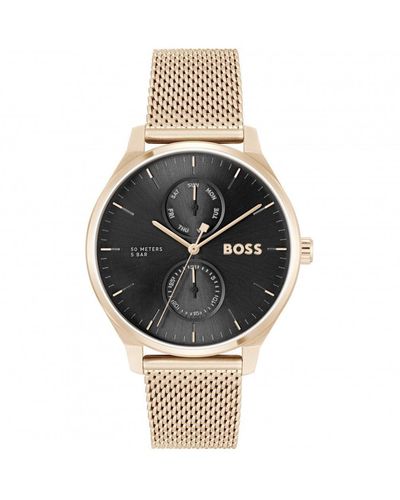 BOSS by HUGO BOSS One Stainless Steel Fashion Analogue Watch - 1513997 in  Black for Men | Lyst UK