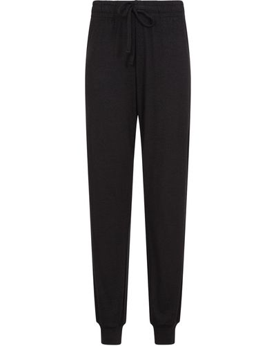 Mountain Warehouse Tapered Thermal Trousers Knitted Cosy Loungewear - Black