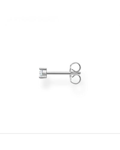 THOMAS SABO Jewellery Zirconia Single Stud Sterling Silver Singular Earring - H2197-051-14 - White