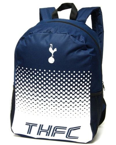 Tottenham Hotspur Fc Official Fade Football Crest Backpack Rucksack - Blue