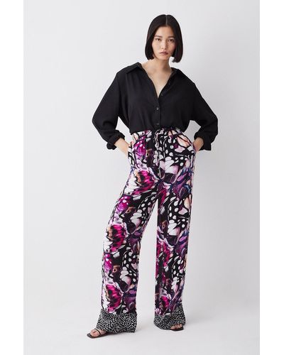 Plus Size Soft Tailored Wide Leg Trouser | Karen Millen