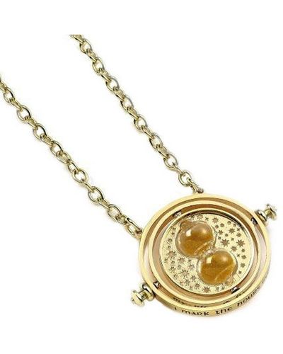 Harry Potter Time Turner Gold Plated Necklace - Metallic