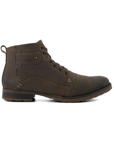 Dune 'cander' Leather Biker Boots - Brown