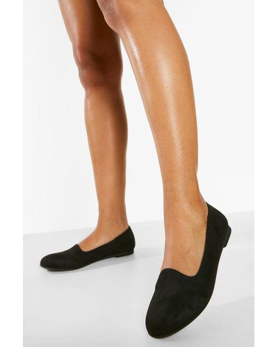 Boohoo Basic Slipper Ballet Flats - Black