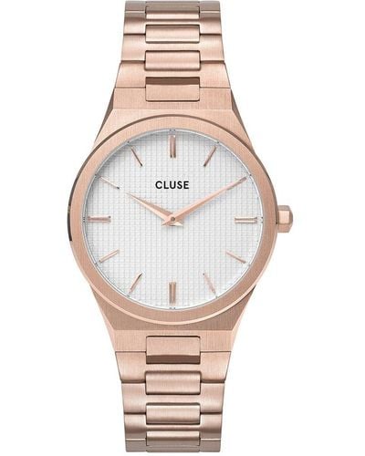 Cluse Stainless Steel Fashion Analogue Quartz Watch - Cw0101210001 - Metallic