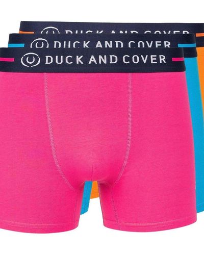 Duck and Cover Scorla Neon Boxer Shorts (pack Of 3) - Pink