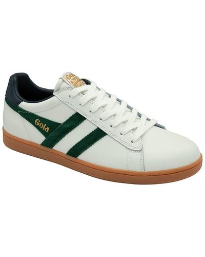 Gola 'equipe Leather Ii' Leather Lace-up Trainers - Green