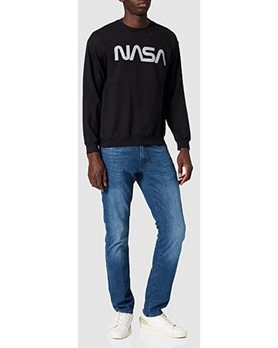 NASA Modern Logo Cotton Sweatshirt - Blue