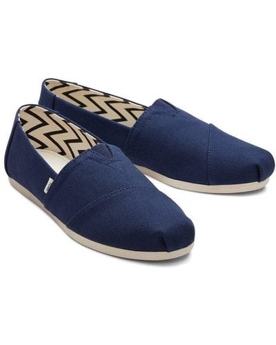 TOMS 'alpargata' Slip On Female Shoes - Blue