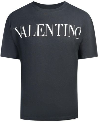 Valentino Large Branded Logo Black T-shirt