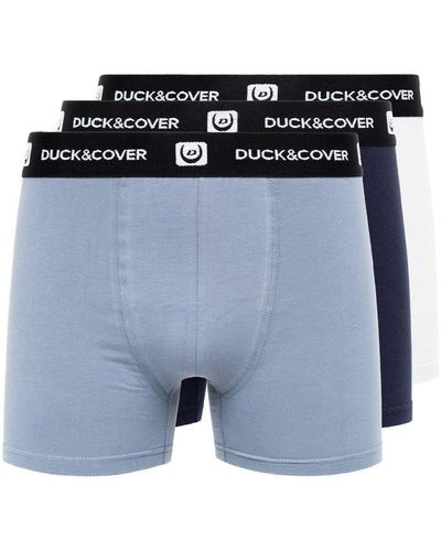 Duck and Cover Murff Boxer Shorts (pack Of 3) - Blue