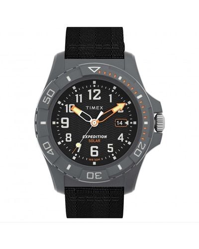 Timex Outdoor Stainless Steel Classic Analogue Solar Watch - Tw2v40500 - Black