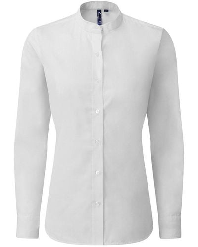 PREMIER Grandad Collar Formal Shirt - White