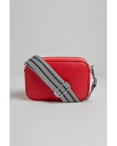 Betsy & Floss 'florence' Crossbody Bag With Aztec Strap - Red