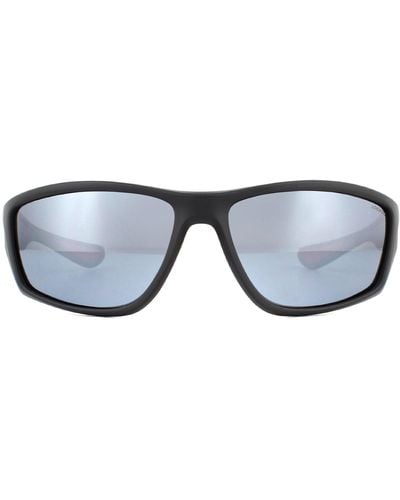Polaroid Sport Wrap Black Grey Polarised Sunglasses
