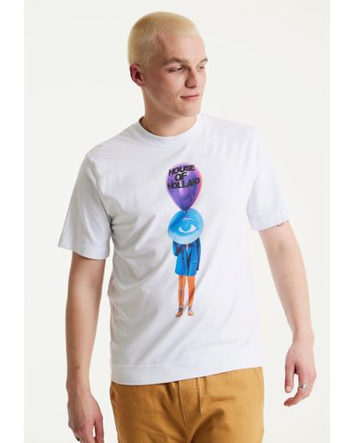 House of Holland White Balloon Digital Printed T-shirt