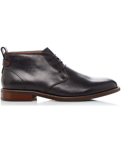 Dune 'marching' Leather Chukka Boots - Black