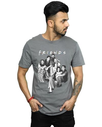Friends Group Stairs T-shirt - Grey