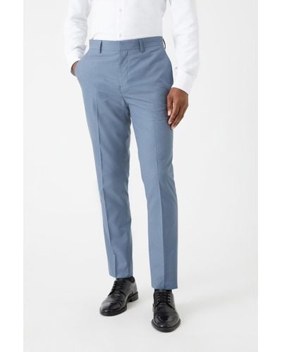 Burton Slim Fit Blue Suit Trousers