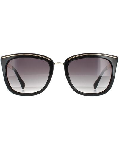 Karen Millen Rectangle Black Grey Gradient Km5044 Sunglasses