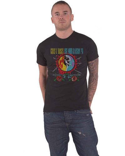 Guns N Roses Use Your Illusion Circle T Shirt - Blue
