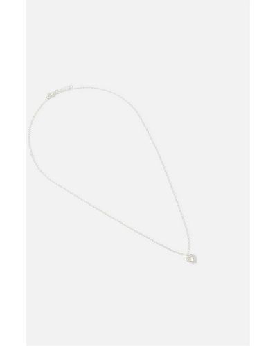 Accessorize Cut-out Heart Pendant Necklace - Metallic