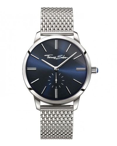 Thomas Sabo Rebel At Heart Stainless Steel Fashion Watch - Wa0301-201-209-33mm - Blue