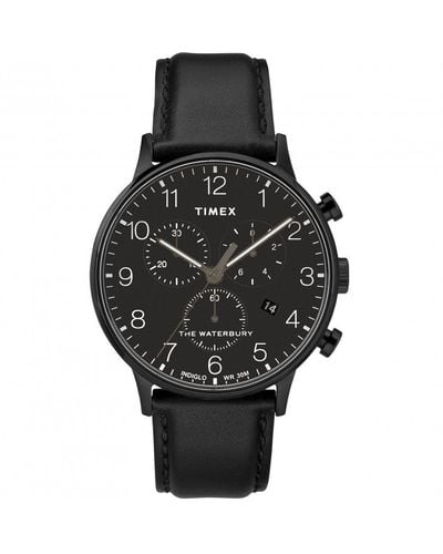 Timex Plated Stainless Steel Classic Analogue Quartz Watch - Tw2r71800 - Black