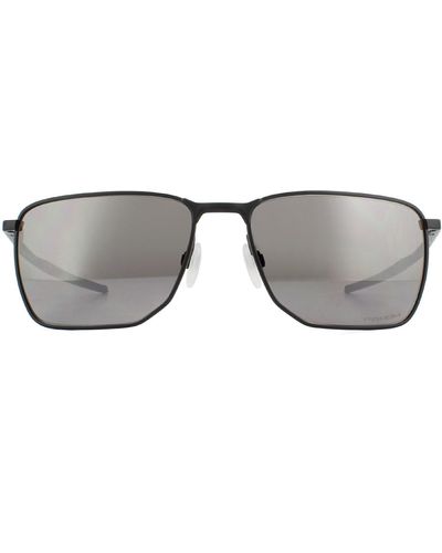 Oakley Rectangle Satin Black Prizm Black Sunglasses - Grey