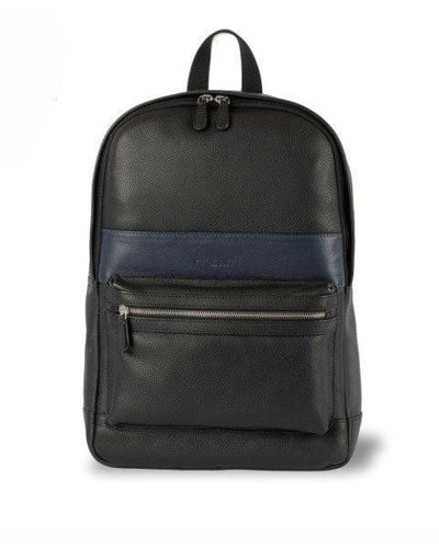 Silver Street London Bourne Leather Backpack - Black