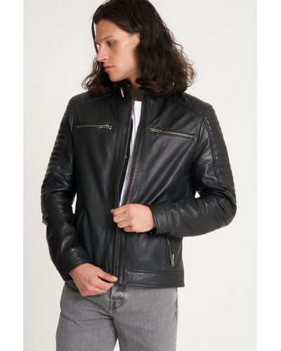 Barney leather jacket outlet