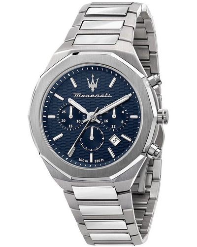 Maserati Stile Stainless Steel Sports Analogue Quartz Watch - R8873642006 - Blue